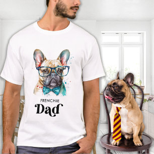 Cute French Bulldog Frenchie Personalized Dog Dad  T-Shirt