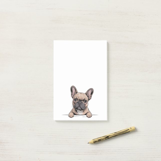 Cute French Bulldog Frenchie Post-it Notes (On Desk)