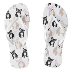 Cute French Bulldog Frenchies Pattern Jandals