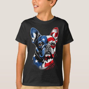 Cute French Bulldog Funny Dog Usa American Flag 4t T-Shirt
