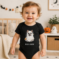 Cute French Bulldog Halloween Ghost Boo Crew