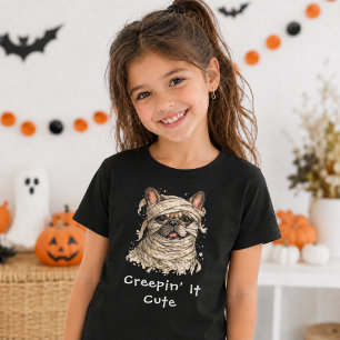 Cute French Bulldog Halloween Mummy Creepin T-Shirt