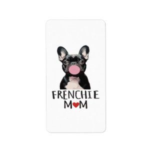 Cute French bulldog Label