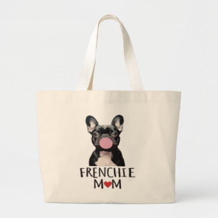 Cute French bulldog Large Tote Bag