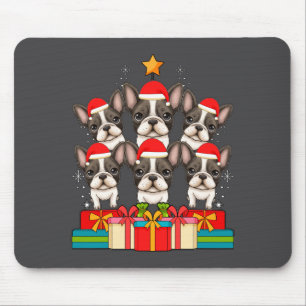 Cute French Bulldog Le Frenchie Christmas Tree Xma Mouse Pad