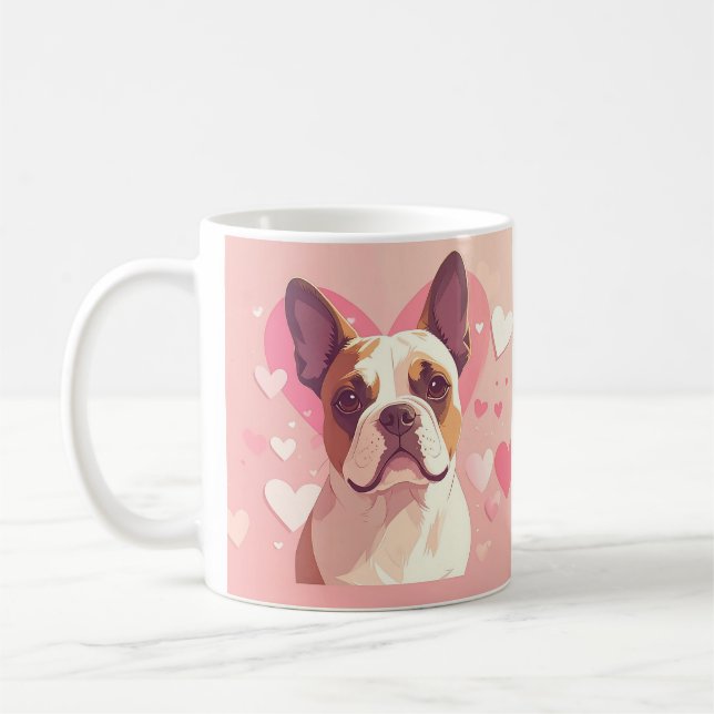 Cute French Bulldog Love Mug (Left)
