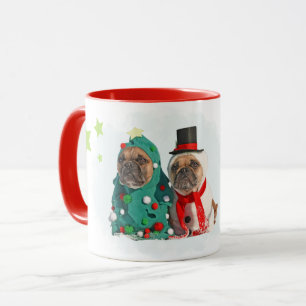Cute French Bulldog Merry Christmas ♡ Mug