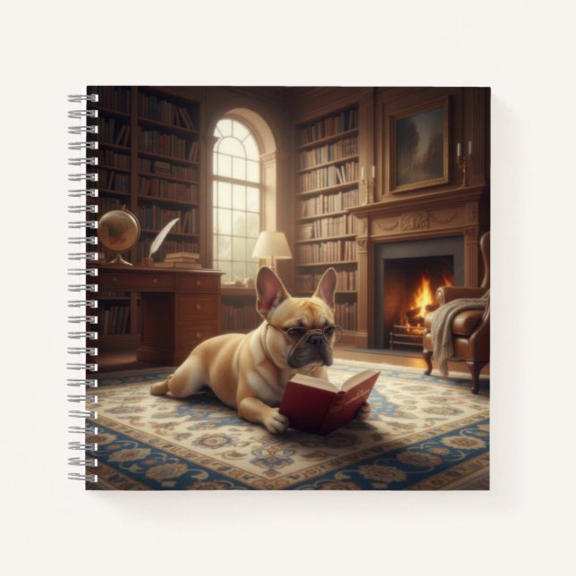 Cute French Bulldog Notebook (Front)