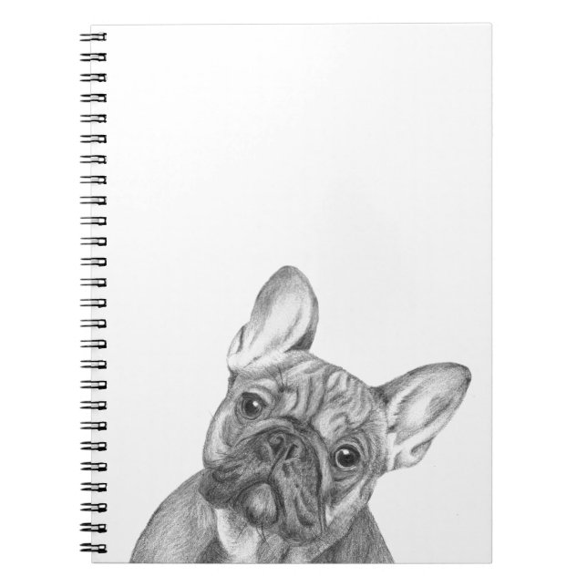 Cute French Bulldog notebook (Front)