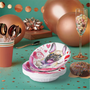 Cute French Bulldog Paper Plate