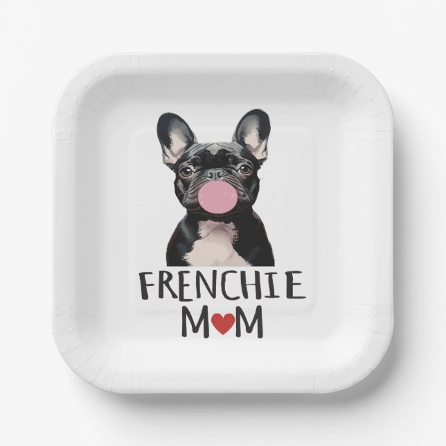 Cute French bulldog Paper Plate (Front)