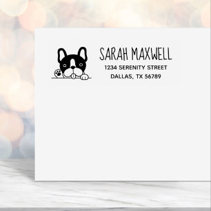 Cute French Bulldog Pet Address Self-inking Stamp