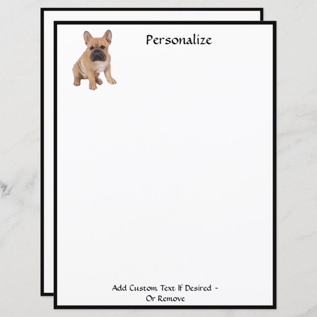 Cute French Bulldog Pet Lover Personalised (Front/Back)