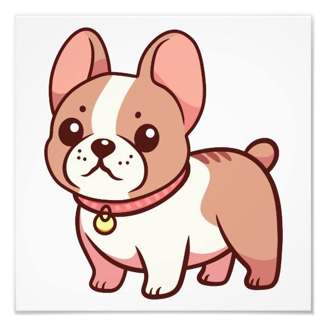 Cute French Bulldog  Photo Print (Front)