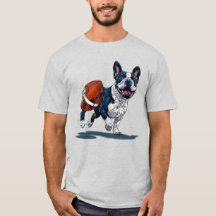 Cute French Bulldog Playing Football T-Shirt
