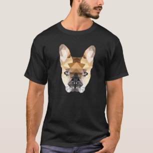 Cute French Bulldog  Polygon Bully Geometric T-Shirt