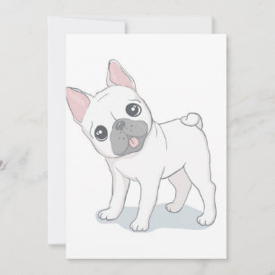 Cute French Bulldog Portrait   Dog Lover Holiday Card