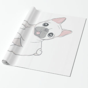 Cute French Bulldog Portrait   Dog Lover Wrapping Paper