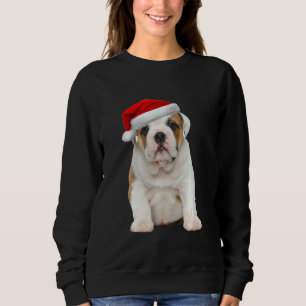 Cute French Bulldog Puppy Santa Hat Frenchie Chris Sweatshirt