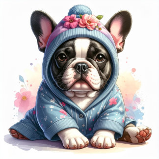 Cute French Bulldog Puppy Sticker