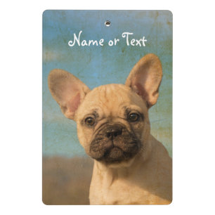 Cute French Bulldog Puppy Vintage  - Personalised Mini Clipboard