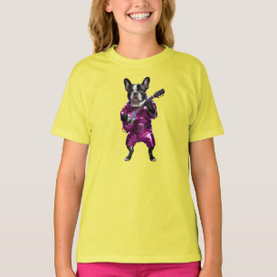 Cute French Bulldog Rock Star Kids' T-Shirt