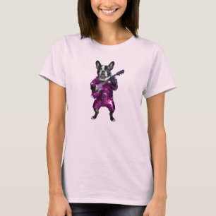 Cute French Bulldog Rock Star T-Shirt