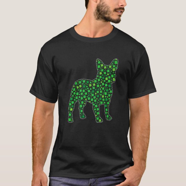 Cute French Bulldog Saint Patrick S Day Dogs Dad M T-Shirt (Front)