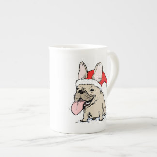 Cute French Bulldog Santa | Christmas Dog Holiday Bone China Mug