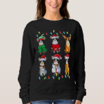 Cute French Bulldog Santa Elf Reindeer Christmas Sweatshirt<br><div class="desc">Cute French Bulldog Santa Elf Reindeer Christmas</div>