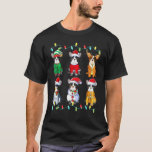 Cute French Bulldog Santa Elf Reindeer Christmas T-Shirt<br><div class="desc">Cute French Bulldog Santa Elf Reindeer Christmas</div>