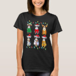 Cute French Bulldog Santa Elf Reindeer Christmas T-Shirt<br><div class="desc">Cute French Bulldog Santa Elf Reindeer Christmas</div>