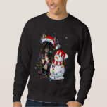 Cute French Bulldog Santa Hat Christmas Light Xmas Sweatshirt<br><div class="desc">Cute French Bulldog Santa Hat Christmas Light Xmas</div>