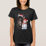 Cute French Bulldog Santa Hat Christmas Light Xmas T-Shirt<br><div class="desc">Cute French Bulldog Santa Hat Christmas Light Xmas</div>