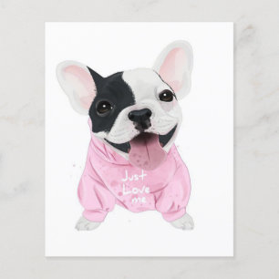 Cute French Bulldog Stuck Just Love Me Flyer