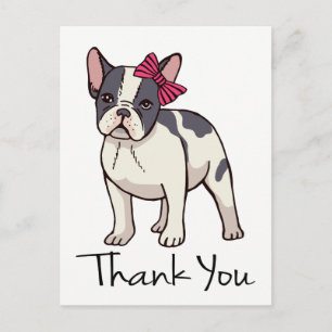 Cute French Bulldog Thank You Frenchie Puppy Dog Postcard