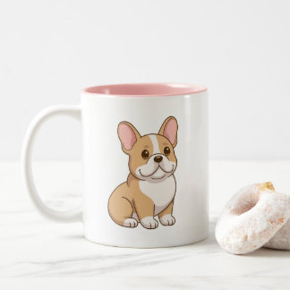 Cute French Bulldog Two-Tone Coffee Mug