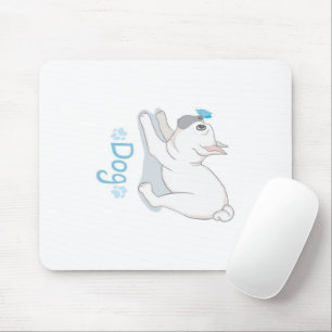 Cute French Bulldog With Butterfly Mouse Pad