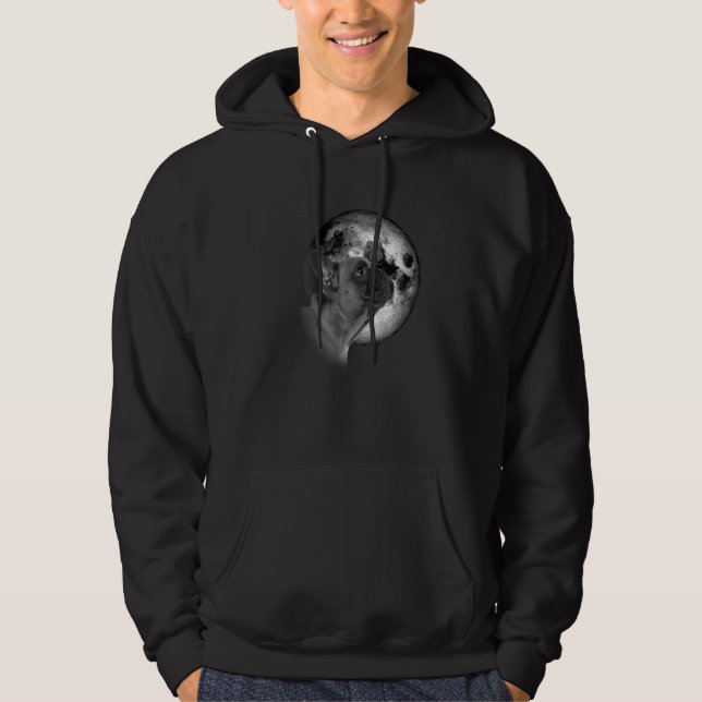 cute French Bulldog with Moon Frenchie Dog Hoodie (Front)