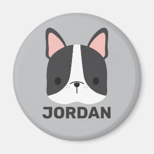 Cute French Bulldog with Personalised Name Magnet