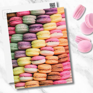 Cute French Macaron Cookies Postcard