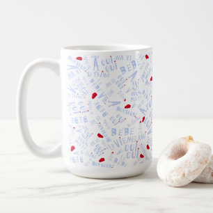 Cute French Oui Oui Bonjour   Coffee Mug