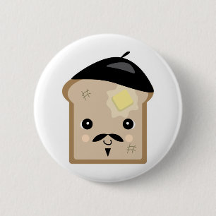 cute french toast 6 cm round badge