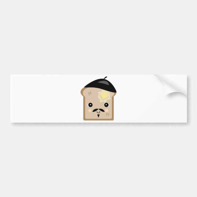 cute french toast bumper sticker (Front)