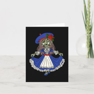 Cute French Zombie Note Card