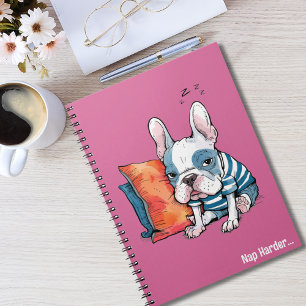 cute Frenchy pet dog, dressed animal, Funny  Notebook