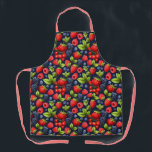 Cute Fresh Berries Pattern Apron<br><div class="desc">A cute apron with a pattern of different sorts of berries would make a budget-friendly and lovely gift for one's birthday,  Holidays,  etc.</div>