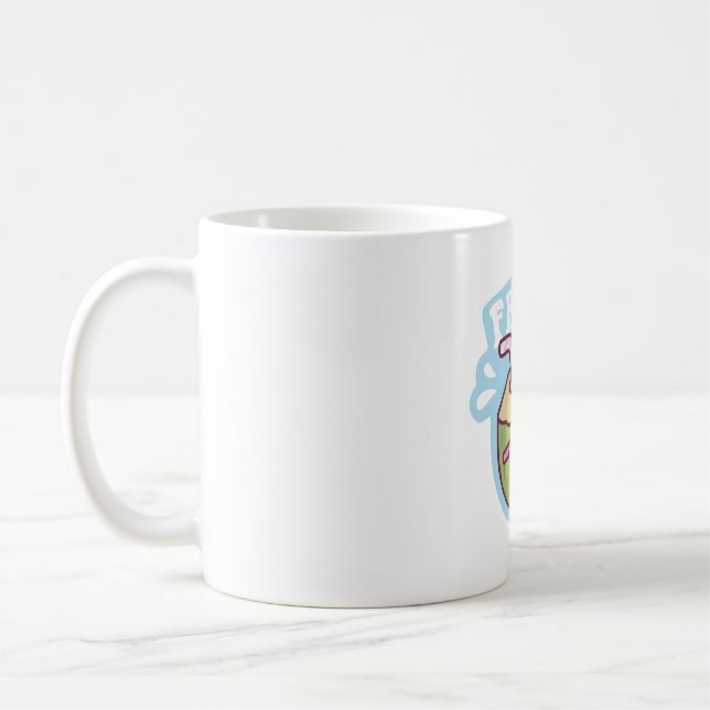 Cute Fresh Coconut Water Umbrella Coffee Mug (Left)
