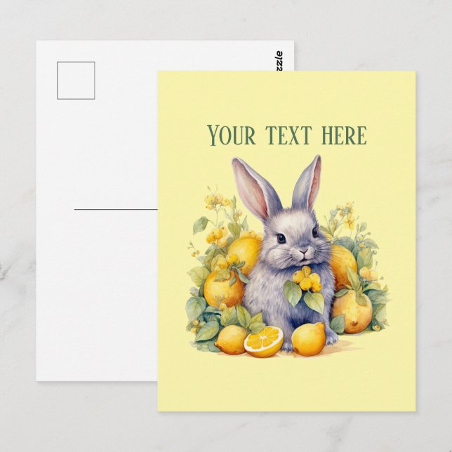 Cute fresh lemon customisable  postcard (Front/Back)