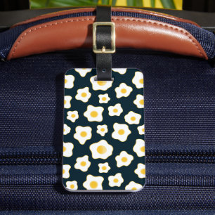 Cute Fried Eggs Flower Pattern Luggage Tag